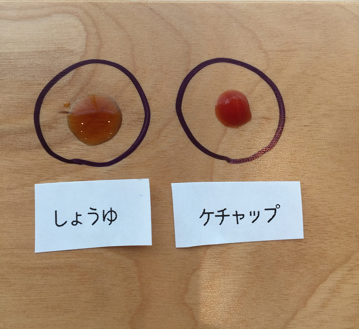 ウレタン塗装のカバ桜に30分放置スタート